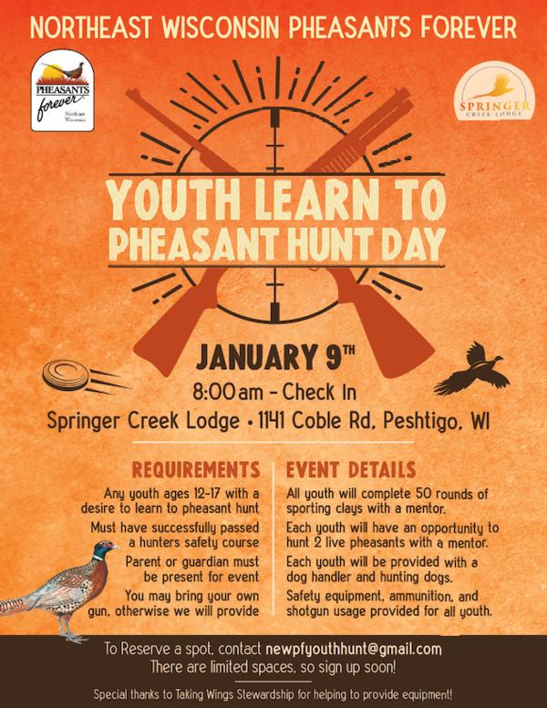 Youth Learn to Pheasant Hunt Day Youth Learn to Pheasant Hunt Day
